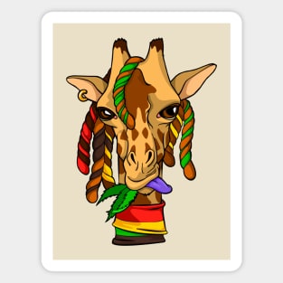 Rastafarian Giraffe Magnet